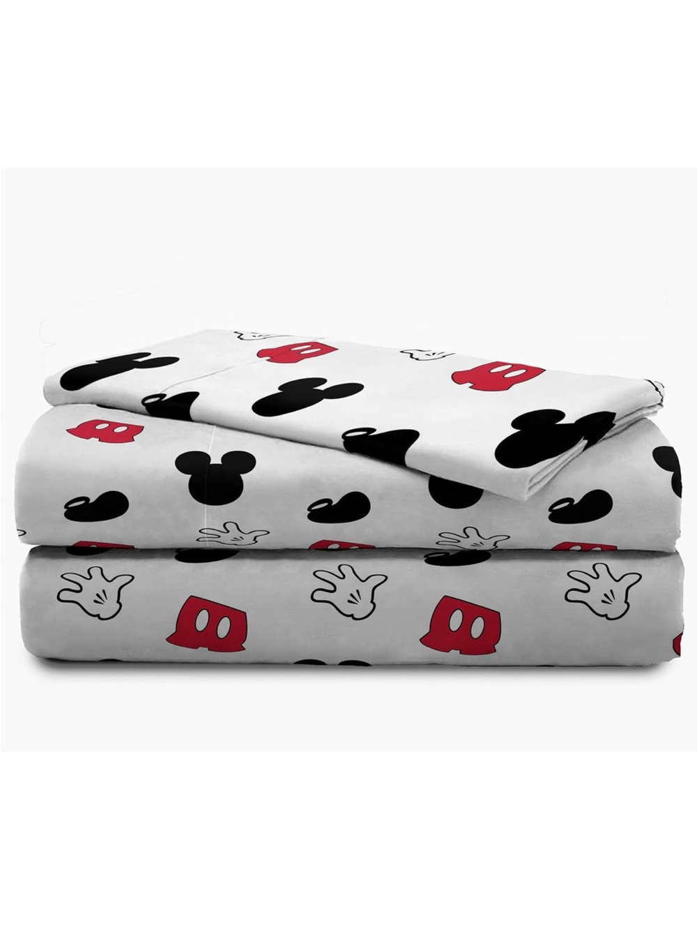 Disney Mickey Mouse Twin Sheet Set – Flat Sheet, Fitted Sheet & 2 Pillowcases